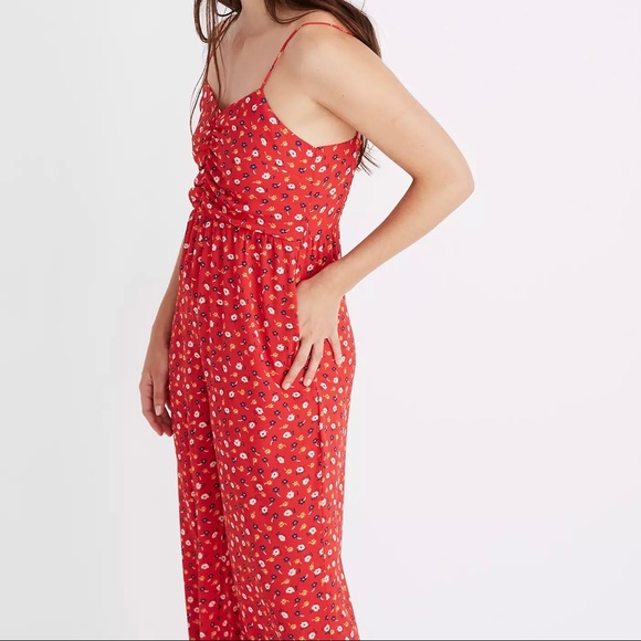 Madewell Ruched Wide-Leg Jumpsuit in Prairie Posies - Picture 3 of 8